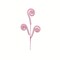 28'' Pink Shimmer Spiral Curly Spray - Glittery Floral Stem Decor-63601PK